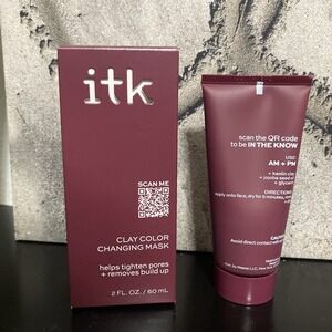 ITK Skincare Color Changing Clay Mask Helps‎ Tighten Pores, Removes Build Up